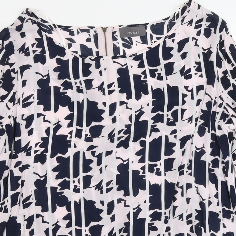 Womens UK Size 12 Yessica Pink Basic Blouse