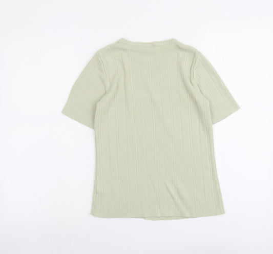 BHS Womens Green Round Neck Acrylic Pullover Jumper Size 12