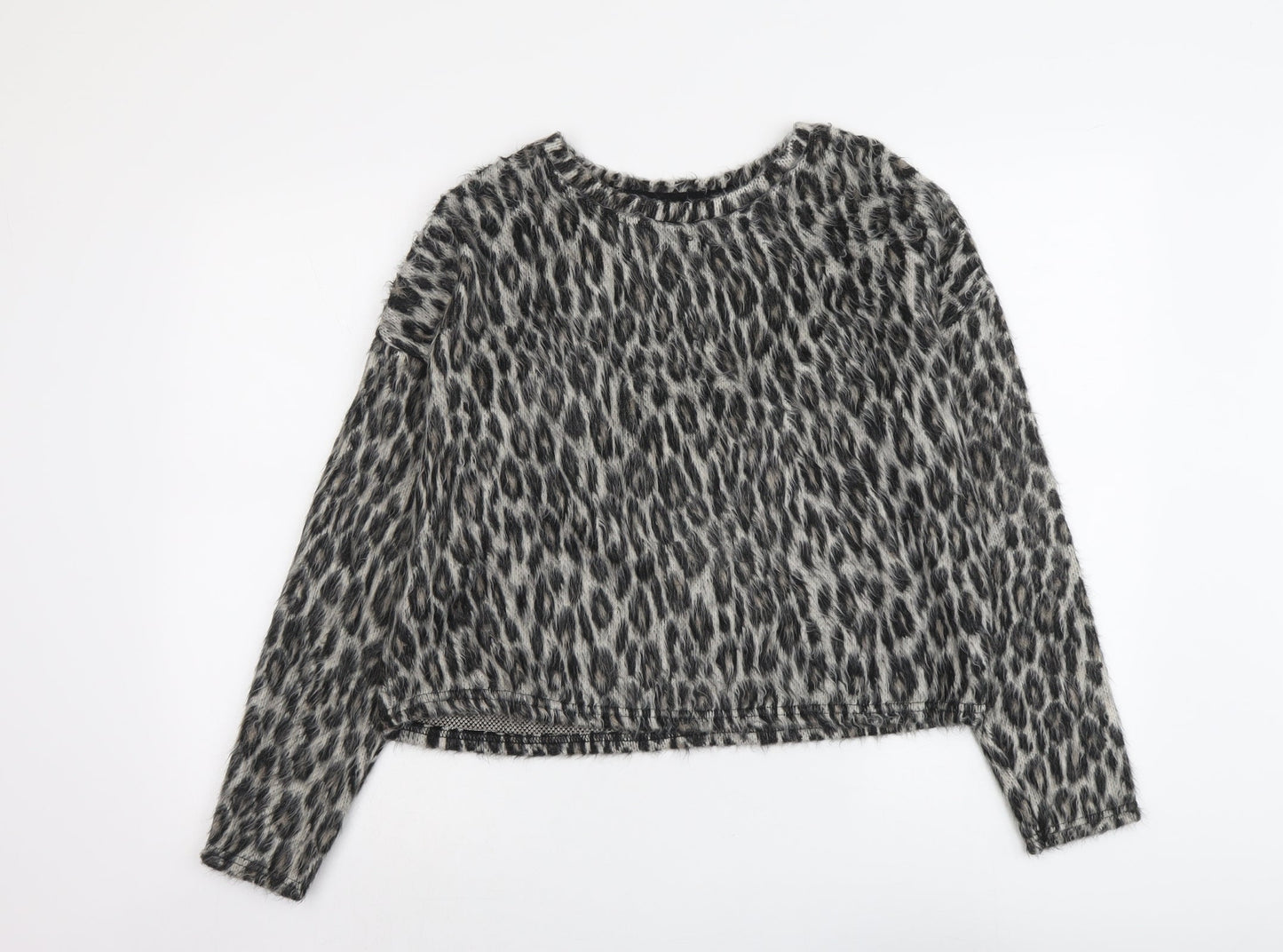 Womens UK Size M New Look Grey Pullover Jumper