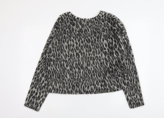 Womens UK Size M New Look Grey Pullover Jumper