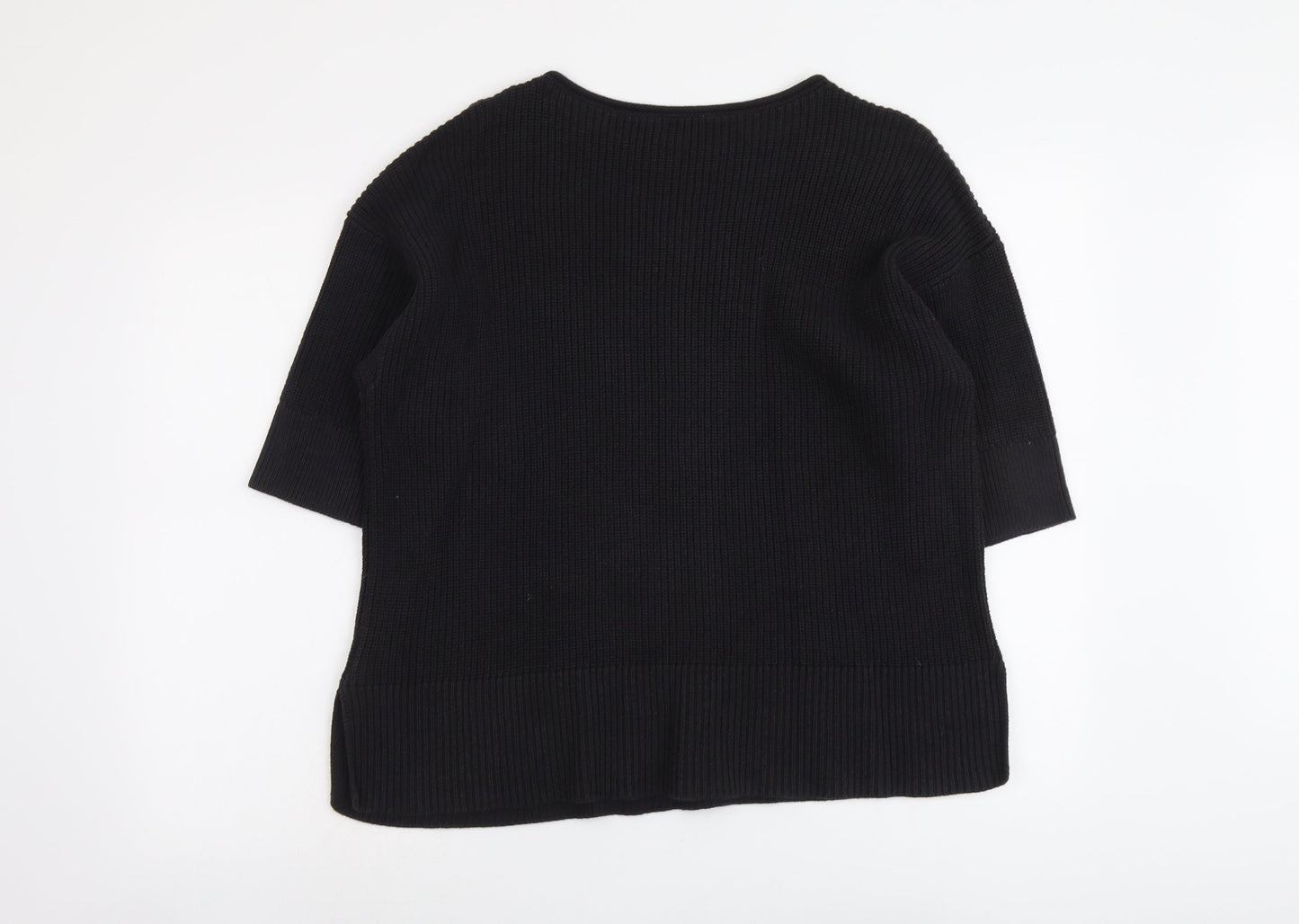 Gap Womens Black Round Neck Cotton Pullover Jumper Size XS