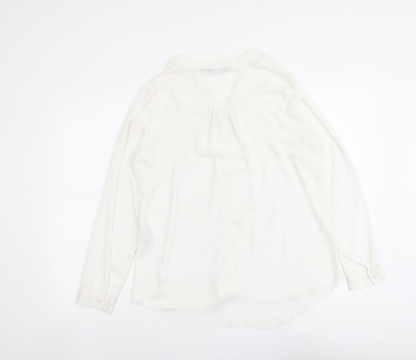 Womens UK Size 14 New Look White Basic Button-Up