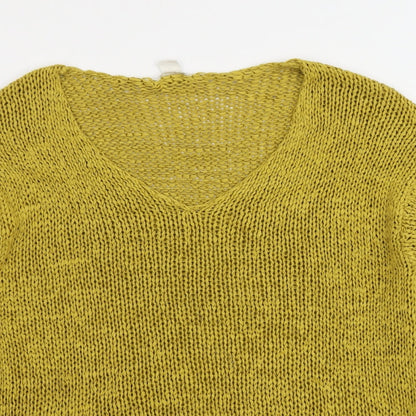 Womens UK Size L H&M Yellow Pullover Jumper