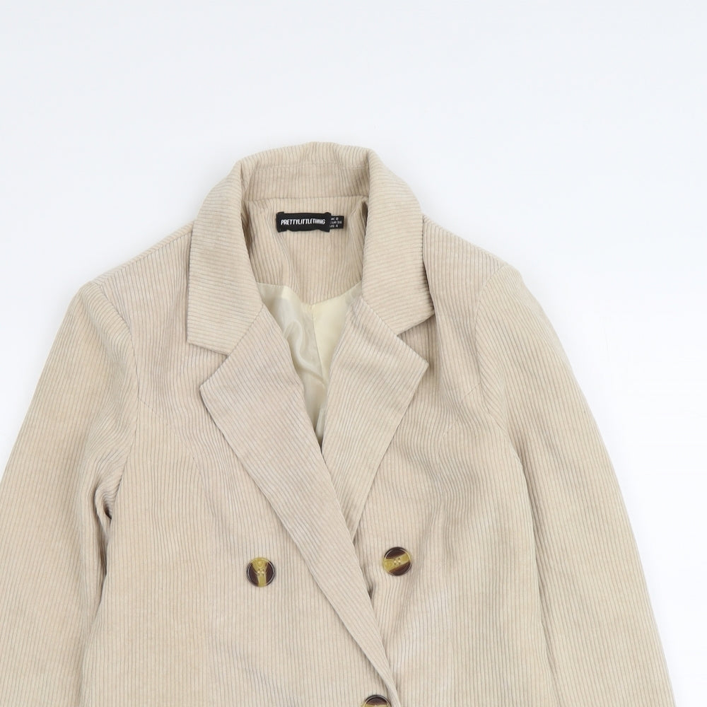 Womens UK Size S PRETTYLITTLETHING Beige Jacket