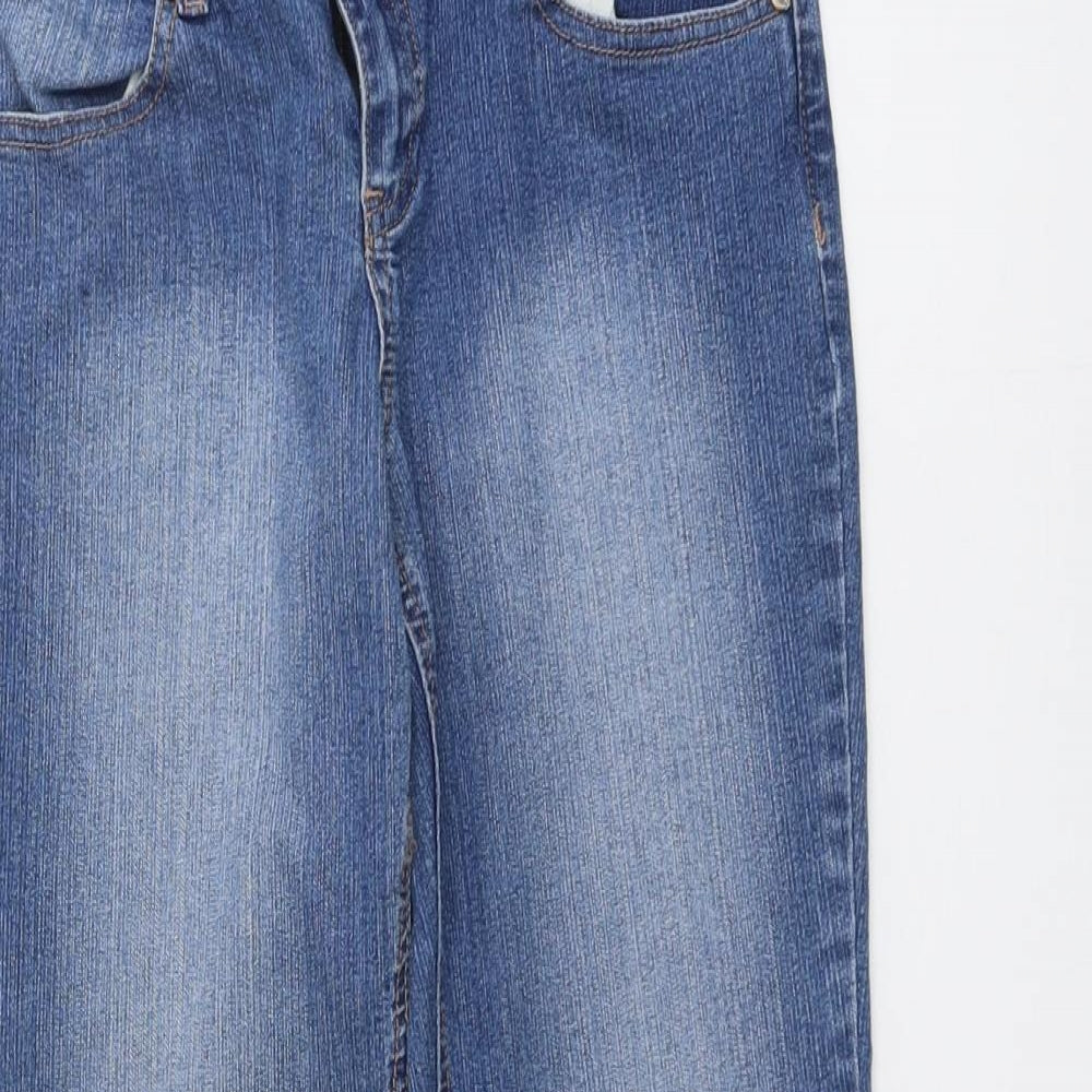 Authentic Denim Womens Blue Cotton Skinny Jeans Size 10 L28 in Regular Button