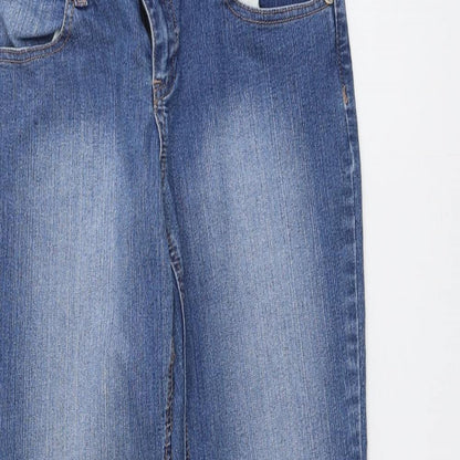 Authentic Denim Womens Blue Cotton Skinny Jeans Size 10 L28 in Regular Button