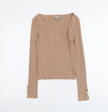 Womens UK Size 10 ASOS Beige Pullover Jumper