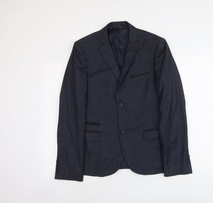 Mens UK Size S Topman Regular Blue Suit Jacket