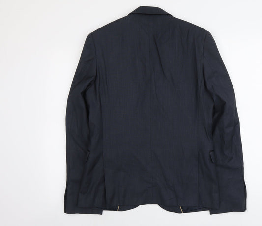 Mens UK Size S Topman Regular Blue Suit Jacket