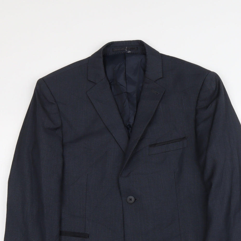 Mens UK Size S Topman Regular Blue Suit Jacket
