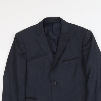 Mens UK Size S Topman Regular Blue Suit Jacket