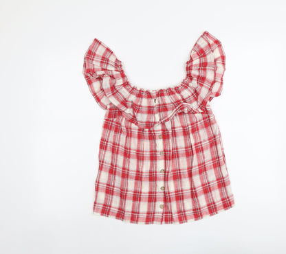 Womens UK Size 10 NEXT Red Basic Blouse