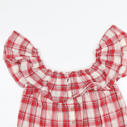 Womens UK Size 10 NEXT Red Basic Blouse