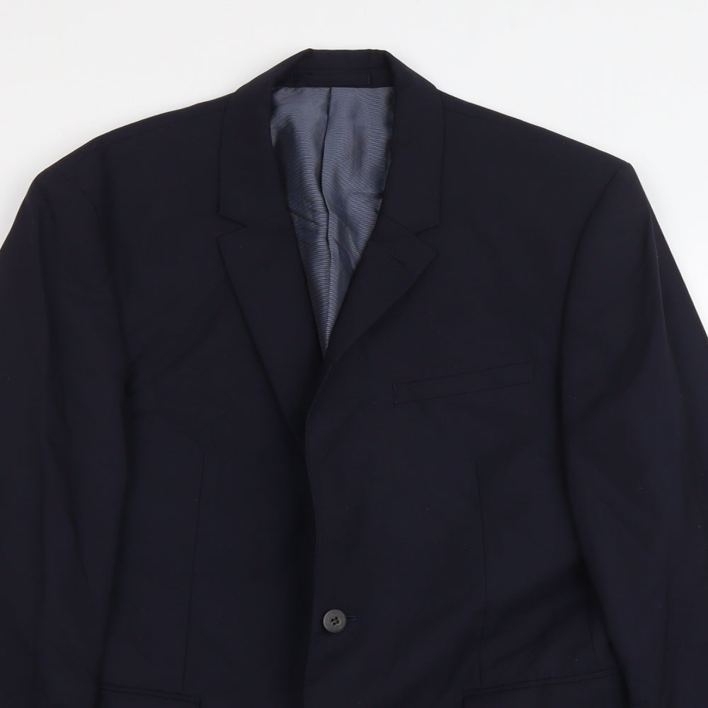 Mens UK Size M Marks and Spencer Regular Blue Suit Jacket
