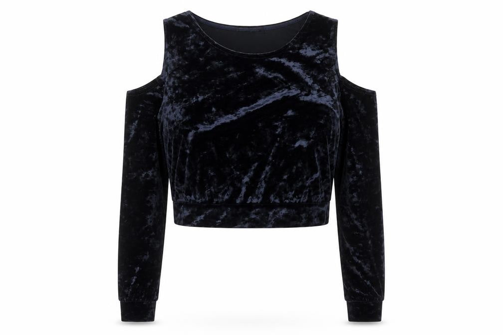 Womens UK Size 10 Select Blue Cropped Blouse