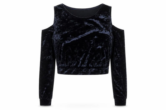 Womens UK Size 10 Select Blue Cropped Blouse