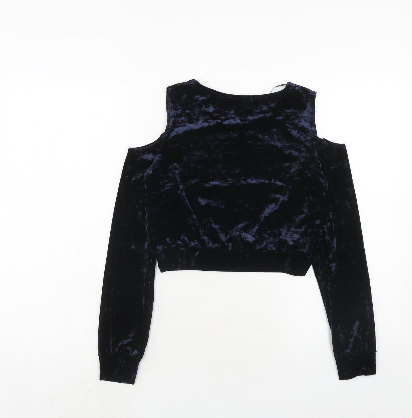 Womens UK Size 10 Select Blue Cropped Blouse