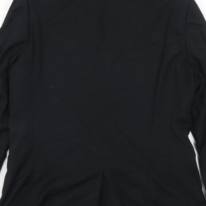 Mens UK Size 42 Topman Regular Black Suit Jacket
