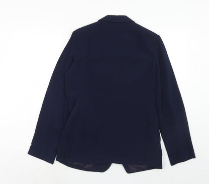 Sutton Studio Womens Blue Triacetate Jacket Suit Jacket Size 8