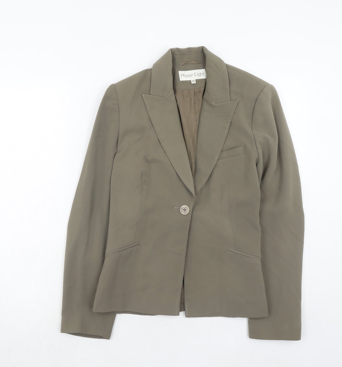 Phase Eight Womens Brown Polyester Jacket Blazer Size 12