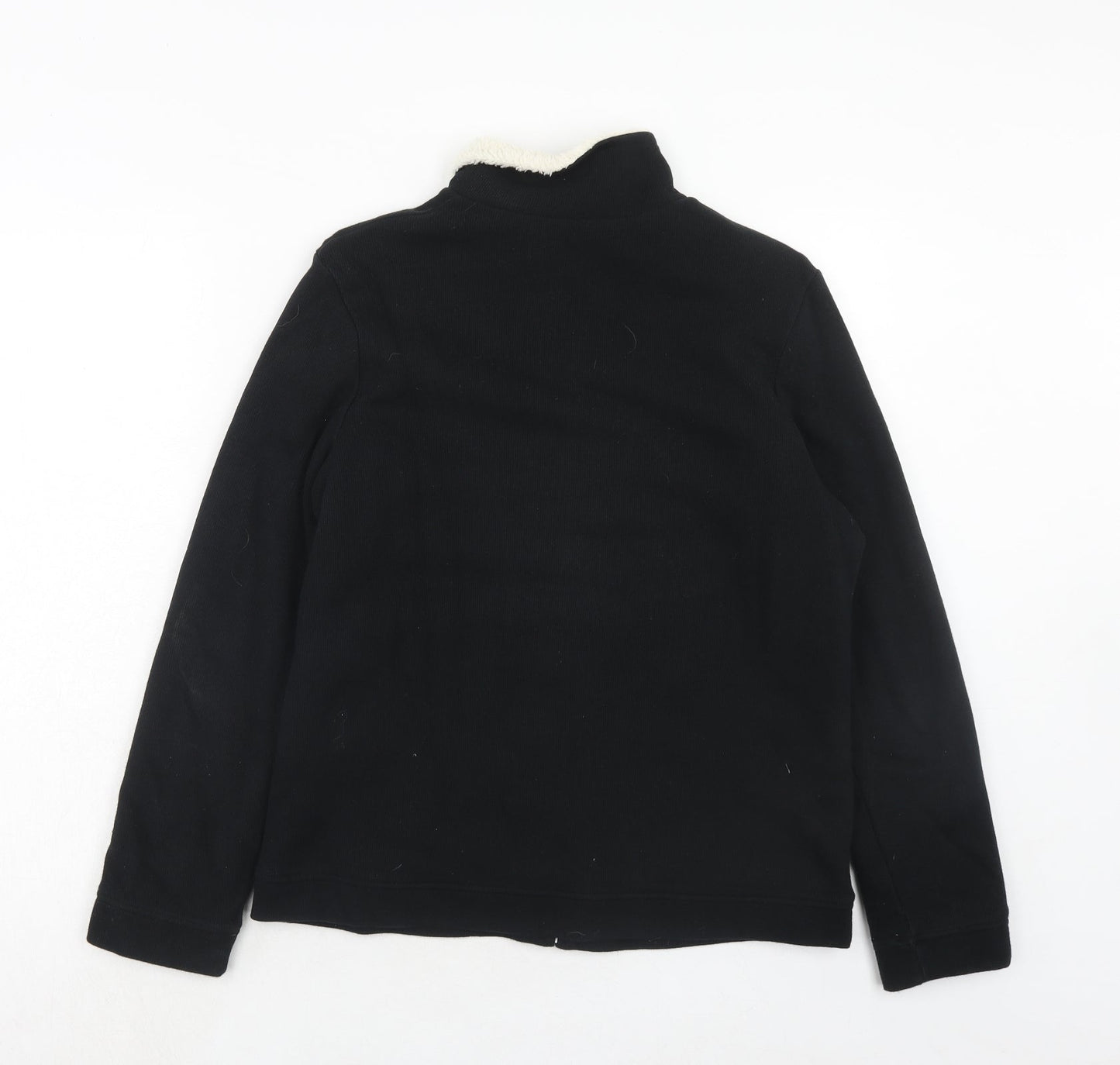 Womens UK Size 10 Marks and Spencer Black Full Zip Jumper
