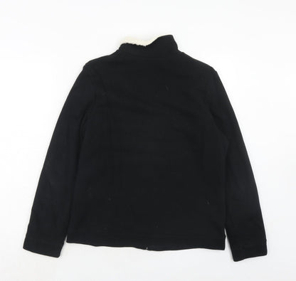 Womens UK Size 10 Marks and Spencer Black Full Zip Jumper