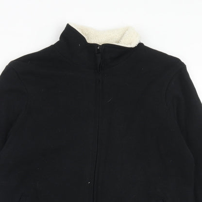 Womens UK Size 10 Marks and Spencer Black Full Zip Jumper