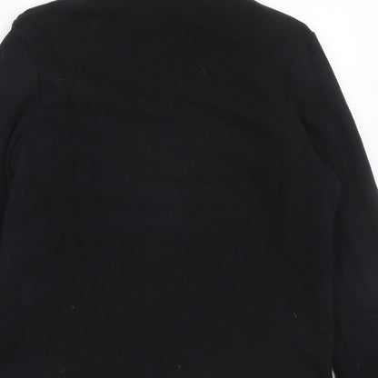 Womens UK Size 10 Marks and Spencer Black Full Zip Jumper