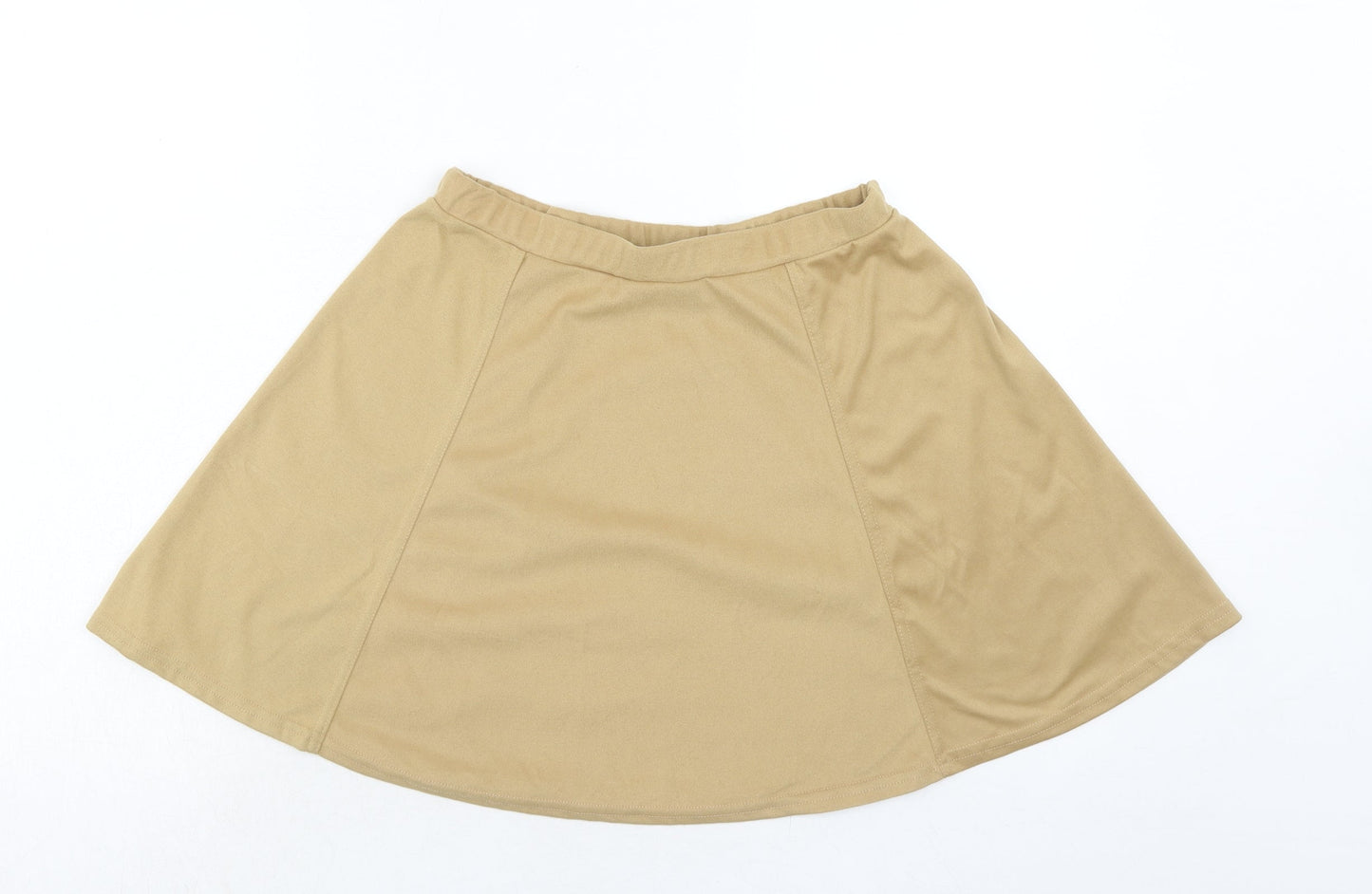 Passion Womens Yellow Polyester Skater Skirt Size 10