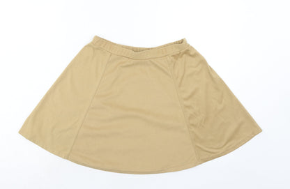 Passion Womens Yellow Polyester Skater Skirt Size 10