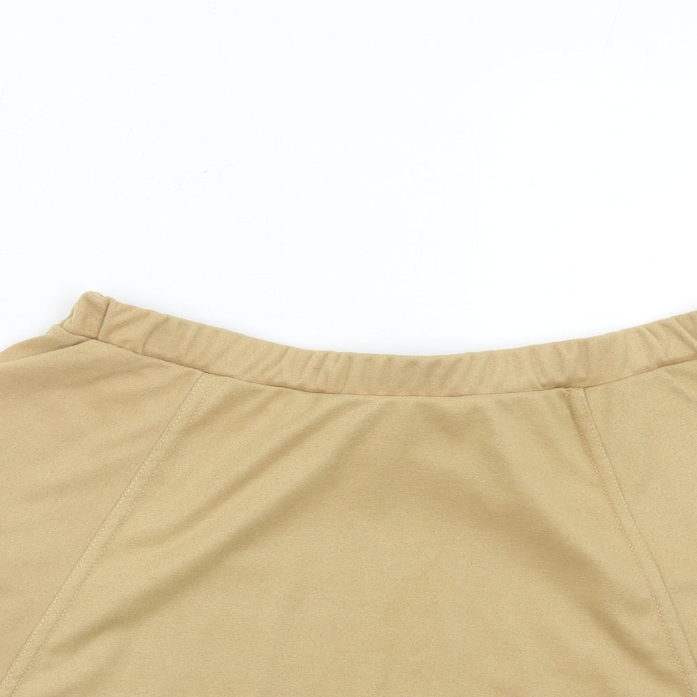 Passion Womens Yellow Polyester Skater Skirt Size 10