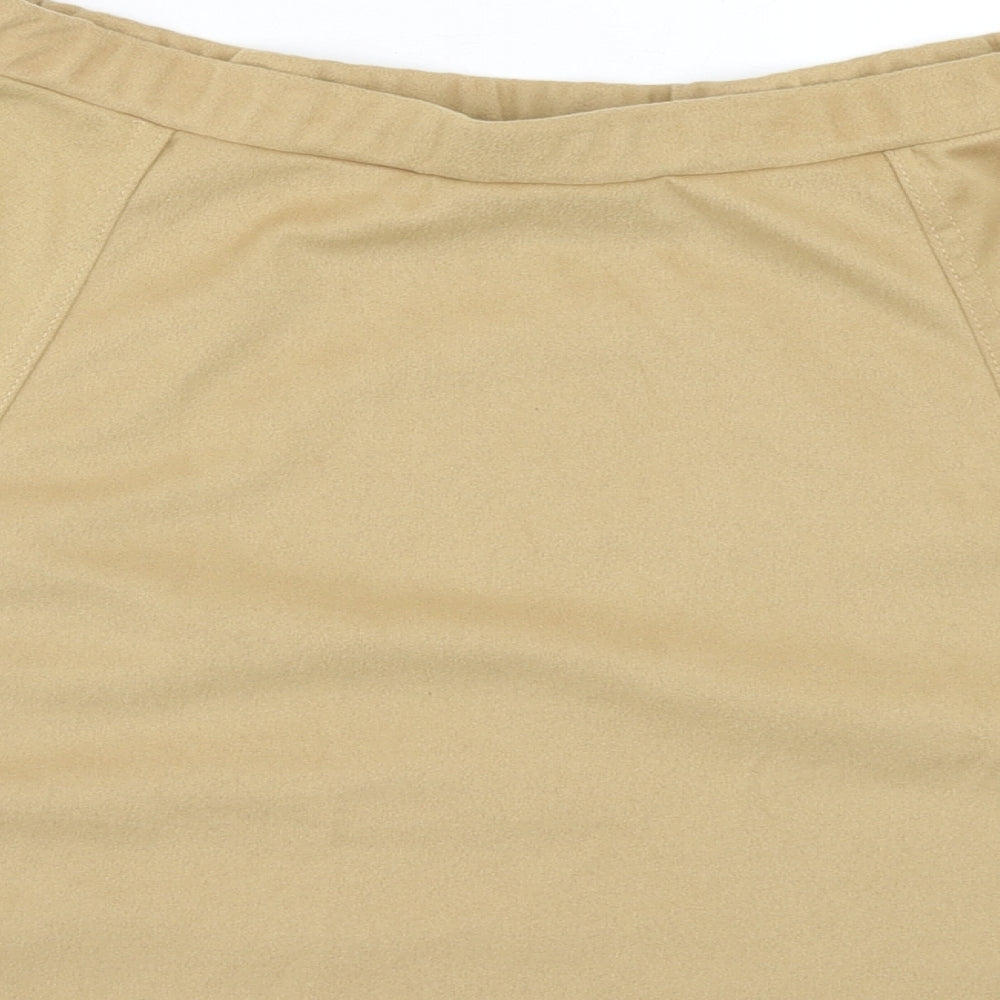 Passion Womens Yellow Polyester Skater Skirt Size 10