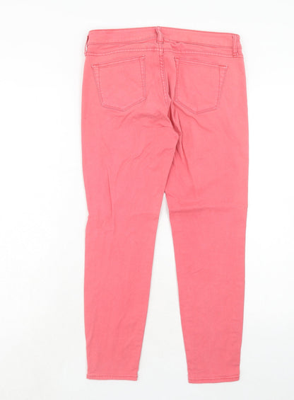 Uniqlo Womens Pink Cotton Skinny Jeans Size 28 in Regular Zip