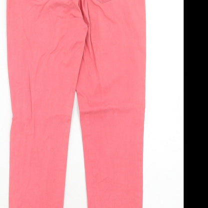 Uniqlo Womens Pink Cotton Skinny Jeans Size 28 in Regular Zip