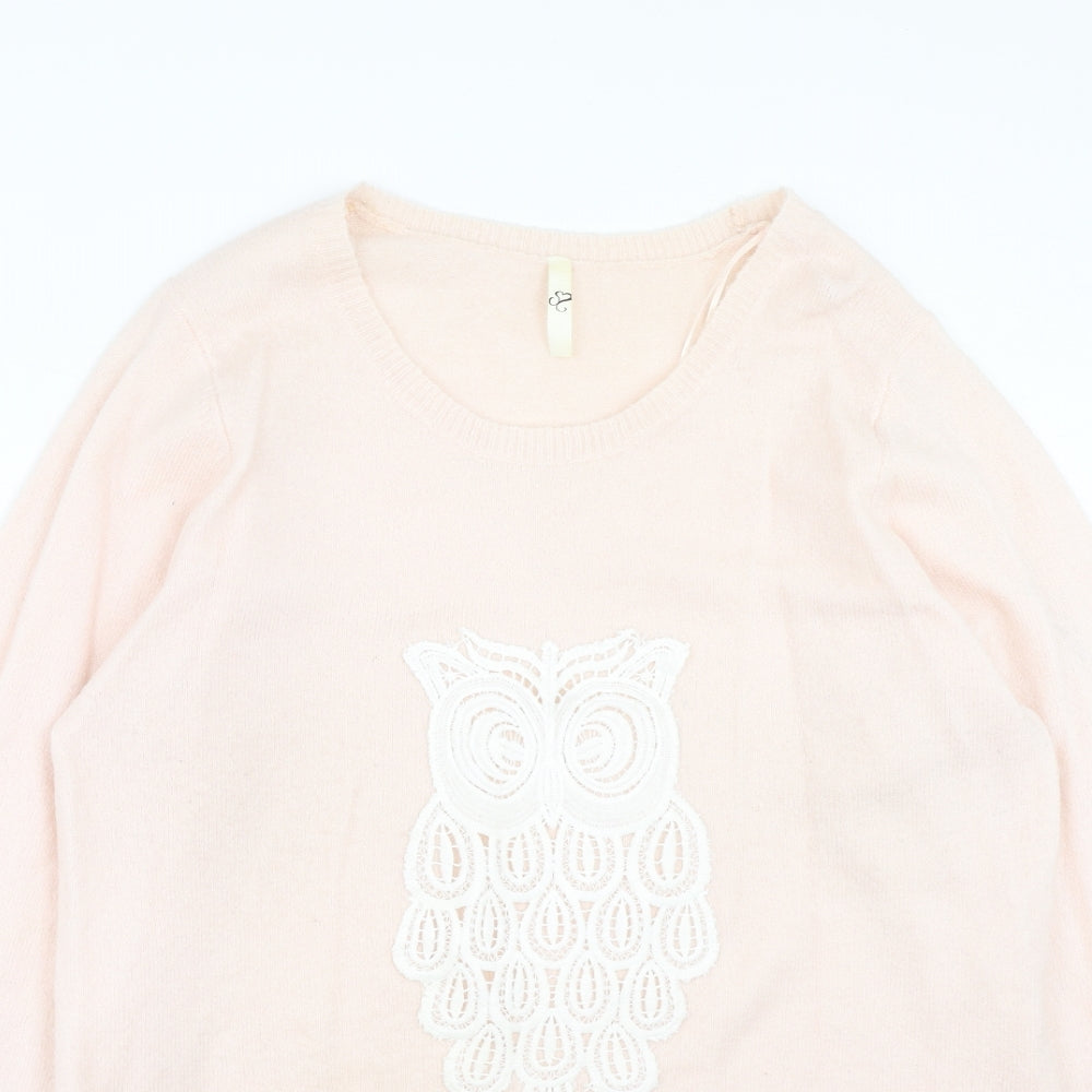 Womens UK Size 18 Evans Pink Pullover Jumper