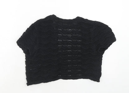 Womens UK Size 12 South Black Cardigan Jumper