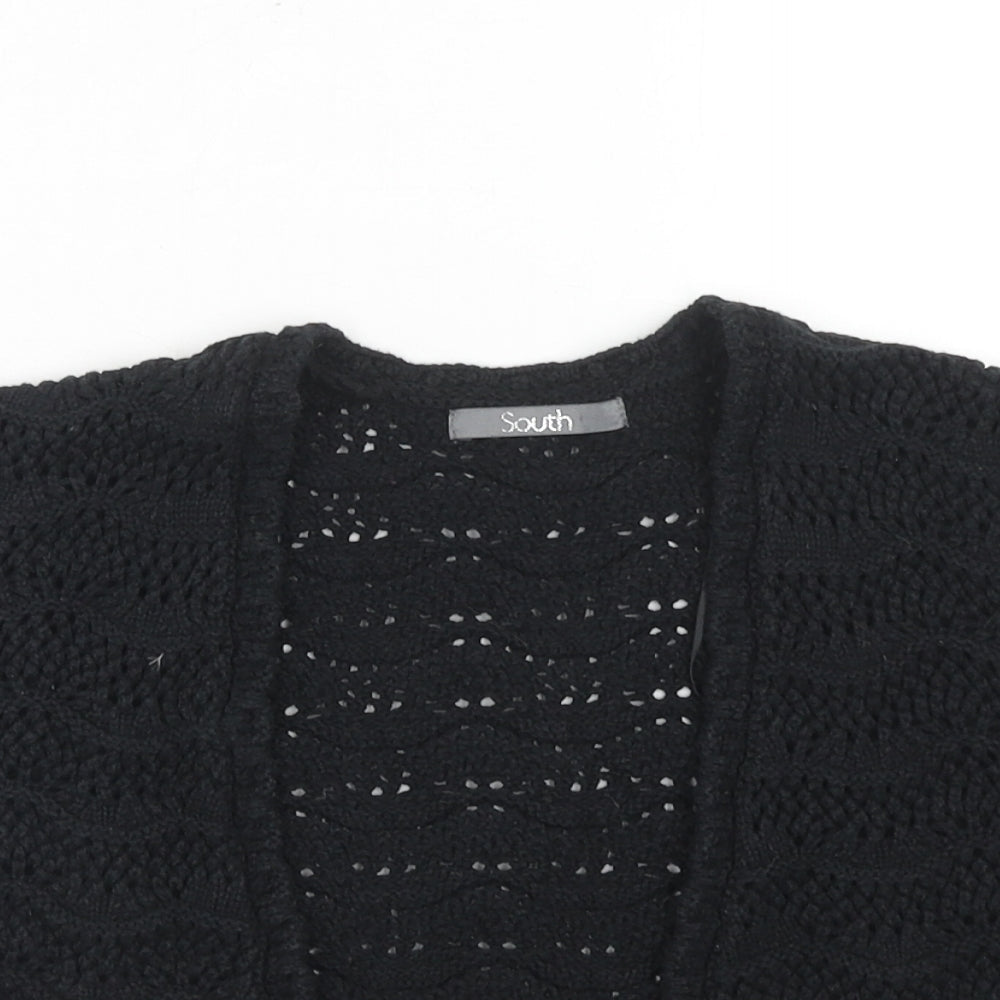Womens UK Size 12 South Black Cardigan Jumper
