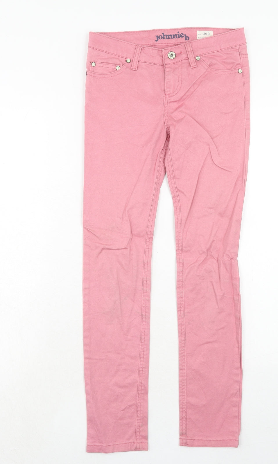 Womens UK Size 26 in Johnnie B Regular Fit Straight Pink Jeans
