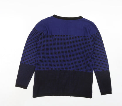 Womens UK Size S Mudflower Blue Pullover Jumper