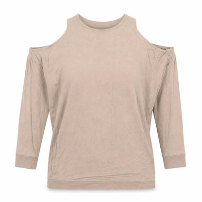 River Island Womens Pink Viscose Pullover Sweatshirt Size 10 Pullover - Cold Shoulder