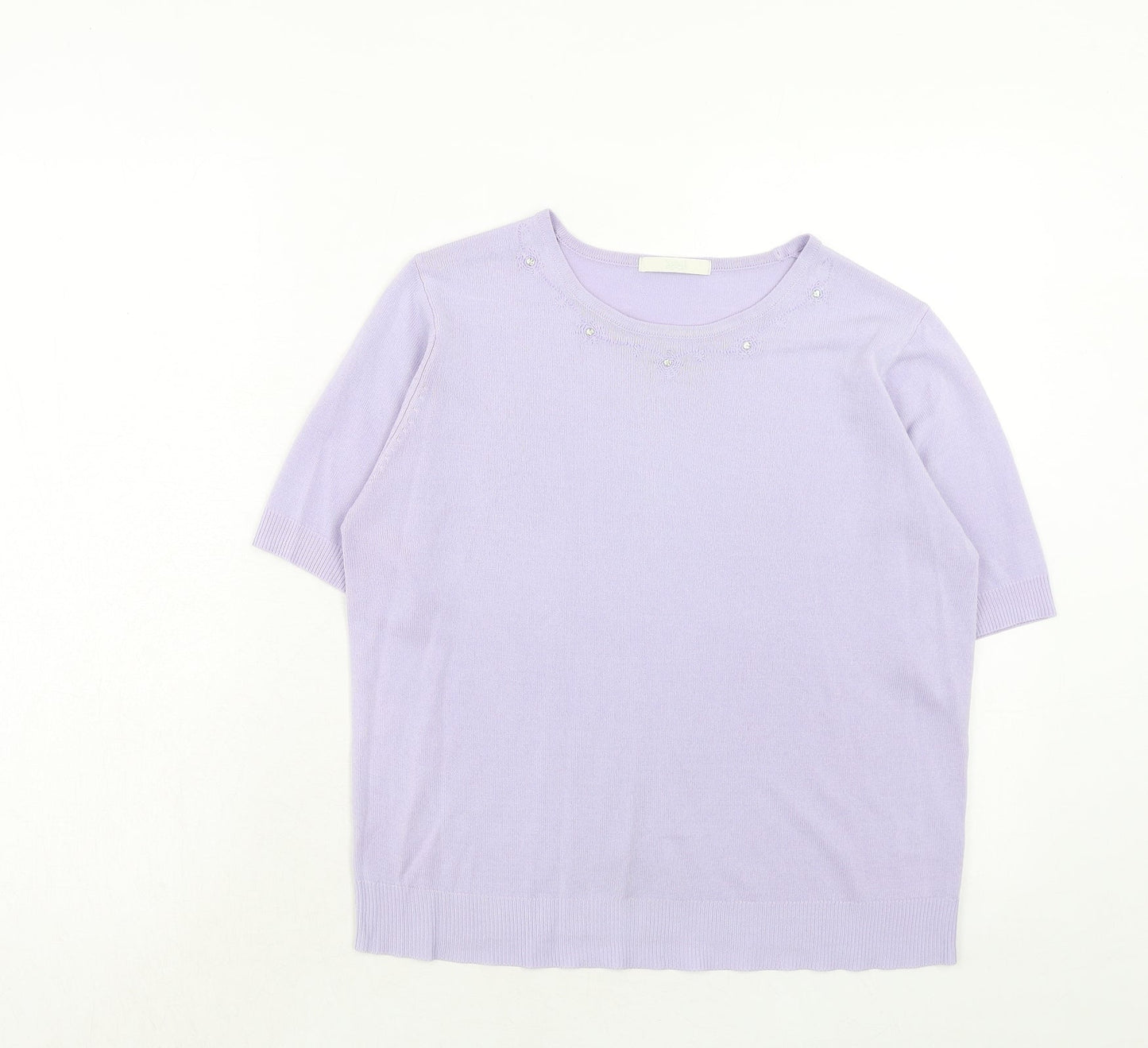 Womens UK Size 14 Marks and Spencer Purple Pullover Jumper
