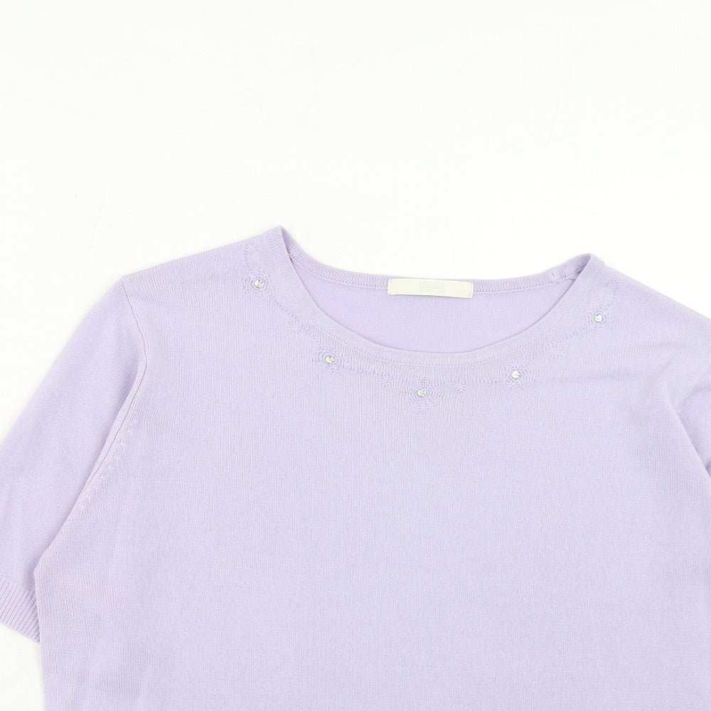 Womens UK Size 14 Marks and Spencer Purple Pullover Jumper