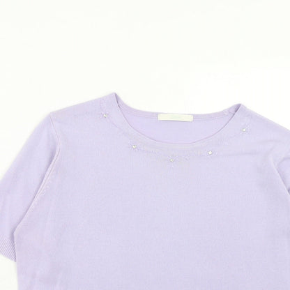 Womens UK Size 14 Marks and Spencer Purple Pullover Jumper