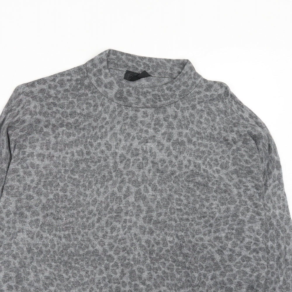 Womens UK Size 16 Topshop Grey Pullover Jumper