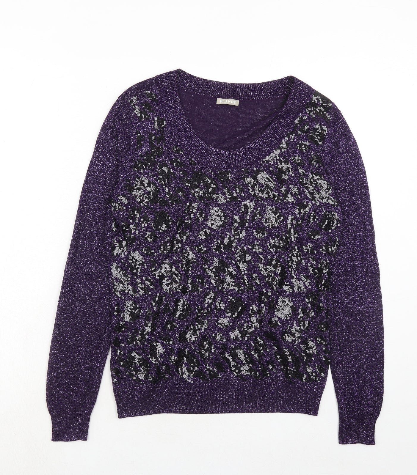 Womens UK Size S Marks and Spencer Purple Pullover Jumper