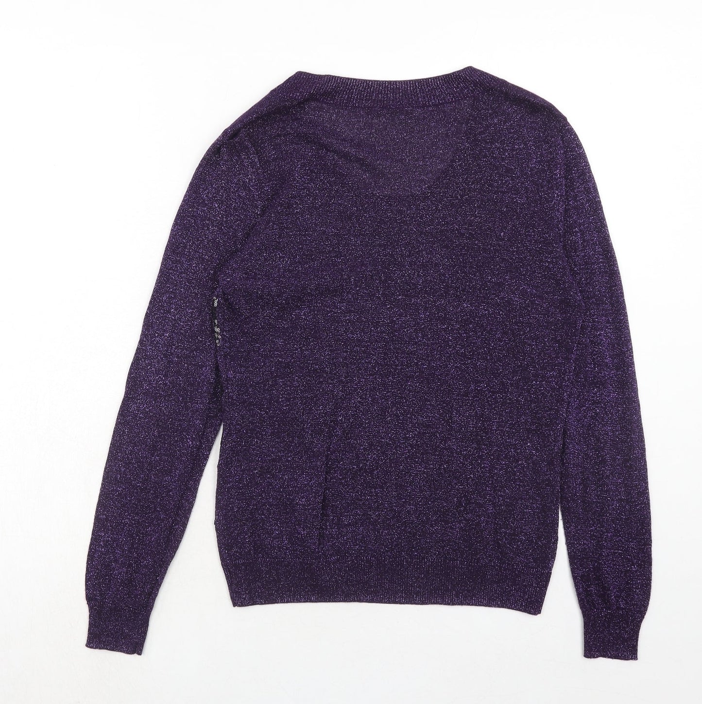 Womens UK Size S Marks and Spencer Purple Pullover Jumper