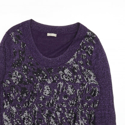 Womens UK Size S Marks and Spencer Purple Pullover Jumper