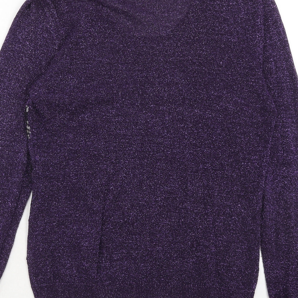 Womens UK Size S Marks and Spencer Purple Pullover Jumper