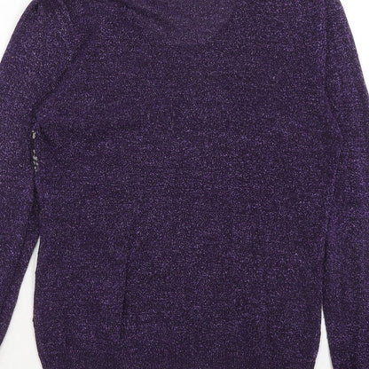 Womens UK Size S Marks and Spencer Purple Pullover Jumper