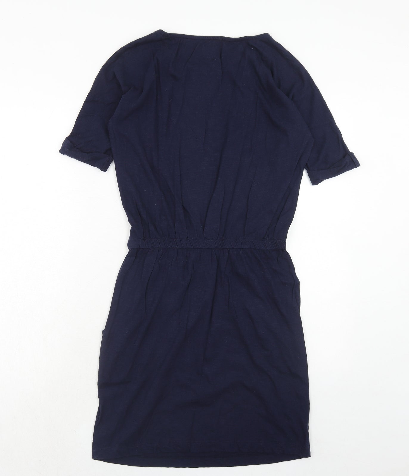 SWELL Womens Blue Cotton T-Shirt Dress Size XS Round Neck Pullover